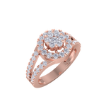 Load image into Gallery viewer, Engagement ring in white gold with white diamonds of 0.77 ct in weight