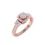 Load image into Gallery viewer, Diamond ring in yellow gold with white diamonds of 0.40 ct in weight