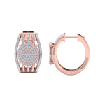 Load image into Gallery viewer, Beautiful Stud Earrings in rose gold with white diamonds of 1.27 in weight
