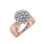 Load image into Gallery viewer, Diamond ring in rose gold with white diamonds of 0.33 ct in weight