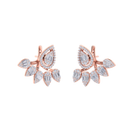 Load image into Gallery viewer, Pear duo earrings in rose gold with white diamonds of 1.85 ct in weight