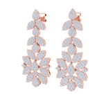 Load image into Gallery viewer, Chandelier earrings in yellow gold with white diamonds of 3.03 ct in weight