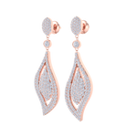 Load image into Gallery viewer, Teardrop earrings in white gold with white diamonds of 1.08 ct in weight