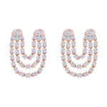 Load image into Gallery viewer, Duo diamond earrings in yellow gold with white diamonds of 2.44 ct in weight