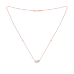 Load image into Gallery viewer, Leaf necklace in rose gold with white diamonds of 0.59 ct in weight