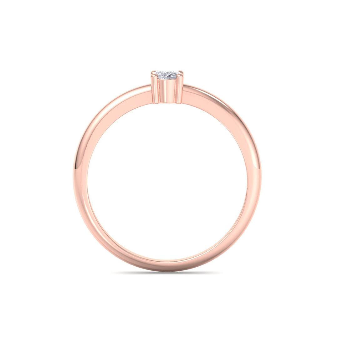 Beautiful Diamond ring in rose gold with white diamonds of 0.25 ct in weight
