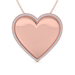 Load image into Gallery viewer, Heart pendant in white gold with white diamonds of 0.33 ct in weight