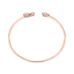 Load image into Gallery viewer, Cuff bracelet in rose gold with white diamonds of 0.53 ct in weight