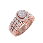 Load image into Gallery viewer, Halo Engagement ring in rose gold with white diamonds of 1.19 ct in weight