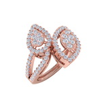 Load image into Gallery viewer, Diamond ring in rose gold with white diamonds of 0.74 ct in weight