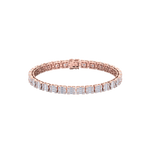 Load image into Gallery viewer, Baguette tennis bracelet in white gold with white diamonds of 4.18 ct in weight