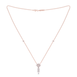 Load image into Gallery viewer, Flower necklace in yellow gold with white diamonds of 0.80 ct in weight