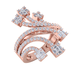 Load image into Gallery viewer, Beautiful ring in rose gold with white diamonds of 1.28 ct in weight