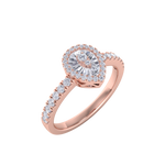 Load image into Gallery viewer, Pear ring in white gold with white diamonds of 0.68 ct in weight