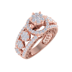 Load image into Gallery viewer, Beautiful ring in rose gold with white diamonds of 1.28 ct in weight
