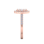 Load image into Gallery viewer, Round cluster ring in rose gold with white diamonds of 1.02 ct in weight