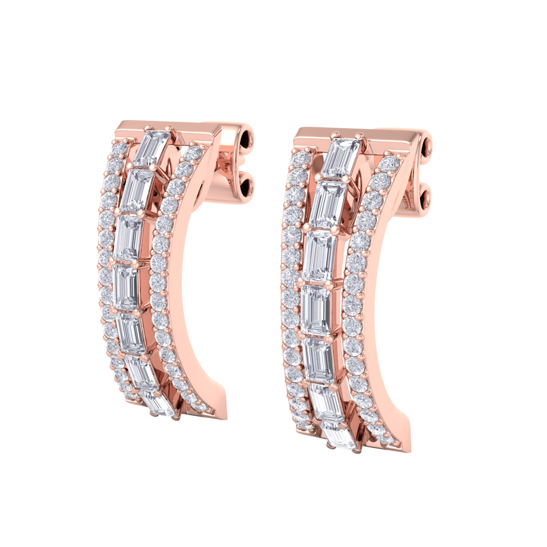Diamond earrings in white gold with white diamonds of 1.13 ct in weight