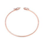Load image into Gallery viewer, Cuff bracelet in rose gold with white diamonds of 0.72 ct in weight