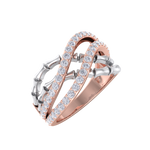 Load image into Gallery viewer, Beautiful ring in rose gold with white diamonds of 0.50 ct in weight