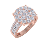 Load image into Gallery viewer, Diamond ring in yellow gold with white diamonds of 1.59 ct in weight