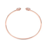 Load image into Gallery viewer, Cuff bracelet in rose gold with white diamonds of 0.56 ct in weight