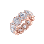 Load image into Gallery viewer, Eternity ring in rose gold with white diamonds of 3.45 ct in weight