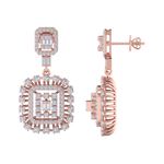 Load image into Gallery viewer, Drop earrings in yellow gold with white diamonds of 3.00 ct in weight