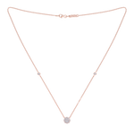 Load image into Gallery viewer, Flower shaped necklace in white gold with white diamonds of 0.39 ct in weight
