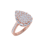 Load image into Gallery viewer, Pear cluster ring in white gold with white diamonds of 1.01 ct in weight