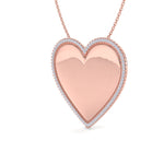 Load image into Gallery viewer, Heart pendant in rose gold with white diamonds of 0.33 ct in weight