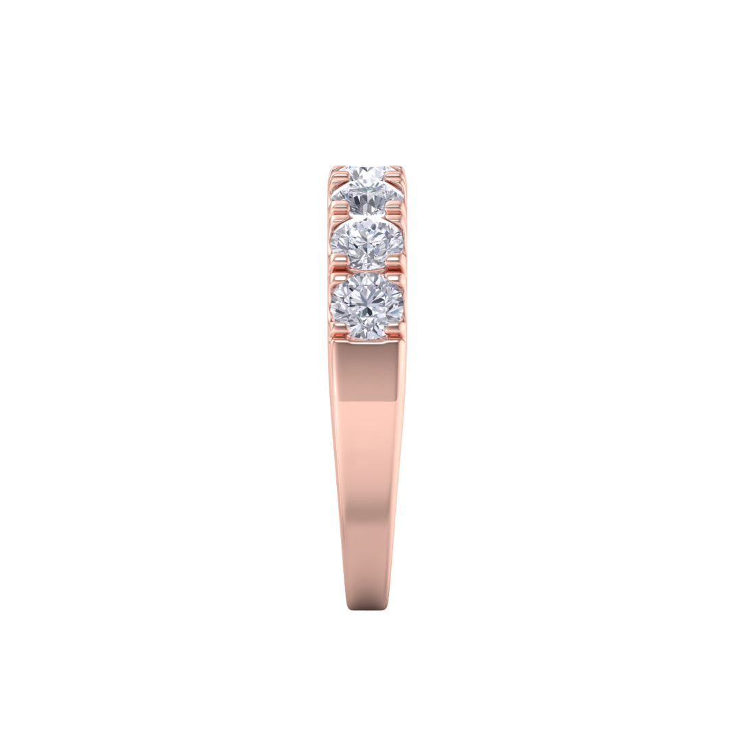 Classic Wedding band in yellow gold with white diamonds of 1.16 ct in weight