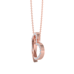 Load image into Gallery viewer, Cute hearts necklace in white gold with white diamonds of 0.61 ct in weight