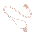 Load image into Gallery viewer, Square necklace in white gold with white diamonds of 0.59 ct in weight