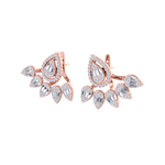 Load image into Gallery viewer, Pear duo earrings in rose gold with white diamonds of 1.85 ct in weight