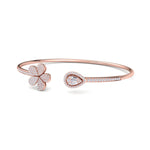Load image into Gallery viewer, Cuff bracelet in rose gold with white diamonds of 0.72 ct in weight