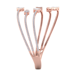 Load image into Gallery viewer, Intricate cuff in white gold with white diamonds of 3.24 ct in weight