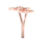 Load image into Gallery viewer, Ring with flowers in rose gold with white diamonds of 0.56 ct in weight