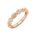 Load image into Gallery viewer, Marquise and round shaped ring in yellow gold with white diamonds of 0.16 ct in weight.