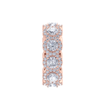 Load image into Gallery viewer, Eternity ring in rose gold with white diamonds of 3.45 ct in weight