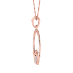 Load image into Gallery viewer, Love pendant in rose gold with white diamonds in rose gold with white diamonds of 0.19 ct in weight