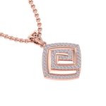 Load image into Gallery viewer, Square Pendant in white gold with white diamonds of 0.61 ct in weight