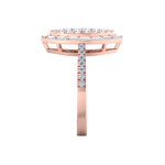 Load image into Gallery viewer, Marquise cluster ring in rose gold with white diamonds of 1.03 ct in weight