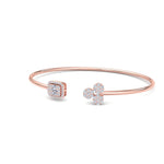 Load image into Gallery viewer, Cuff bracelet in rose gold with white diamonds of 0.58 ct in weight