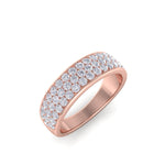 Load image into Gallery viewer, Classic Wedding band in rose gold with white diamonds of 0.83 ct in weight