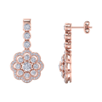 Load image into Gallery viewer, Drop earrings in white gold with white diamonds of 1.77 ct in weight