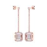 Load image into Gallery viewer, Diamond drop earrings in white gold with white diamonds of 0.69 ct in weight