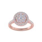 Load image into Gallery viewer, Round cluster ring in white gold with white diamonds of 1.02 ct in weight