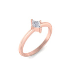 Load image into Gallery viewer, Petite Diamond ring in rose gold with white diamonds of 0.25 ct in weight