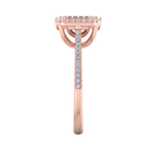 Load image into Gallery viewer, Square diamond ring in rose gold with white diamonds of 0.45 ct in weight