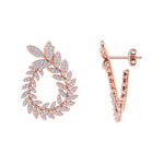 Load image into Gallery viewer, Leaf earrings in white gold with white diamonds of 1.91 ct in weight